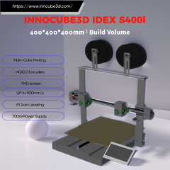 INNOCUBE3D/TENLOG IDEX  S400L 3D Printer, Max 300mm/s High Speed Printing, 300°C Direct HGX2.0 Extruder , Print Size 400x400x400mm