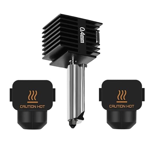 Buy 2 pcs，get 1 free 1 Pack A1 Mini/A1 Hotend Print Head Brass Hot End Kit Extruder Upgrade High-Temperature 0.4MM Hardened Steel Nozzle Replacement with 1PCS Silicone Cover Sock for Bambu Lab 3D Printer Accessories