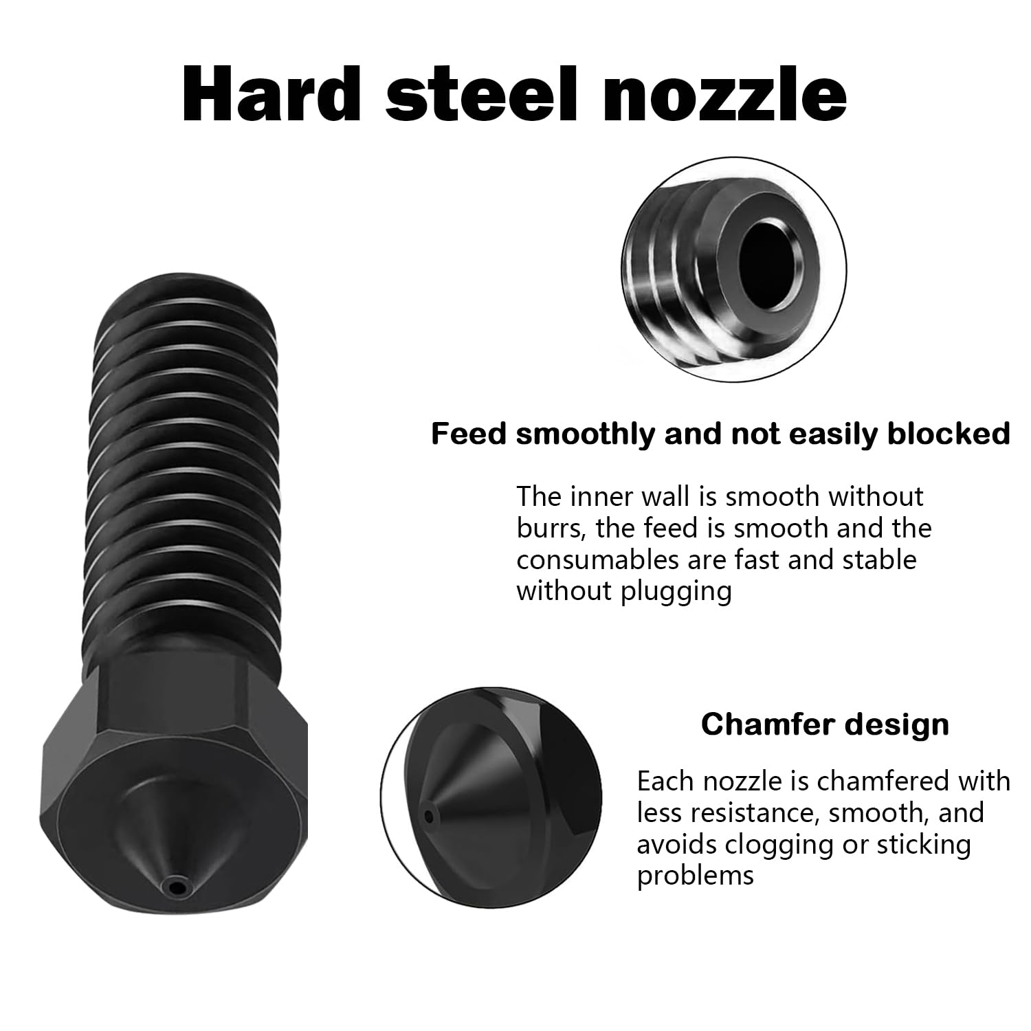 Hardened Nozzle Hotend for Kobra S1 Combo 0.4MM Stainless Steel Print Head Extruder Kit Hot End Heater Block Heating Rod with Extra 2 Pack Silicone Cover for Anycubic Kobra S1/ACE Pro